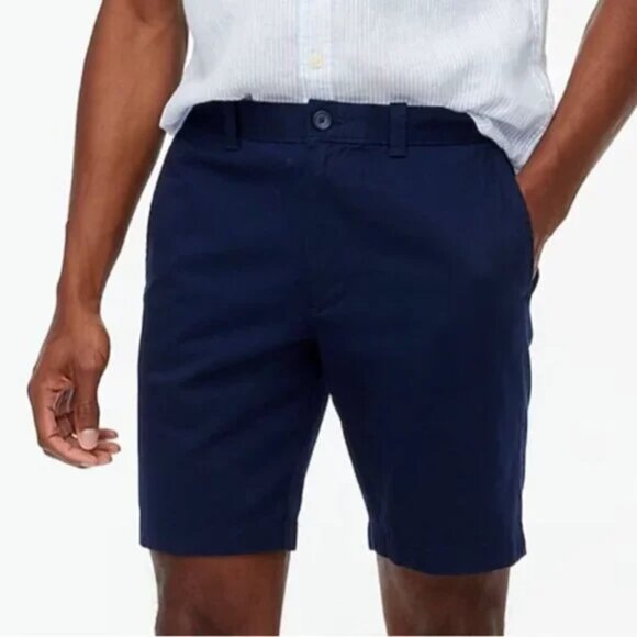J. Crew Navy Blue 9" Flex Short Men's 32 Stretch H5020 NWT Preppy Beach Vacation - Picture 11 of 11